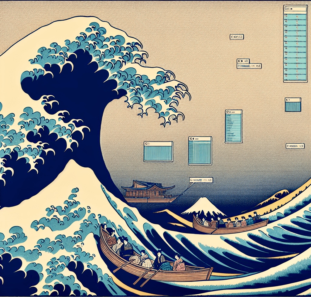 Surfing the Digital Tsunami: AI, The Great Wave, and the Art of Imperfection